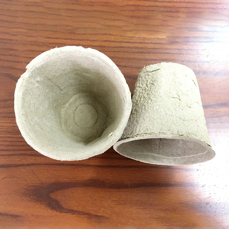 8 Round seedling cups and paper